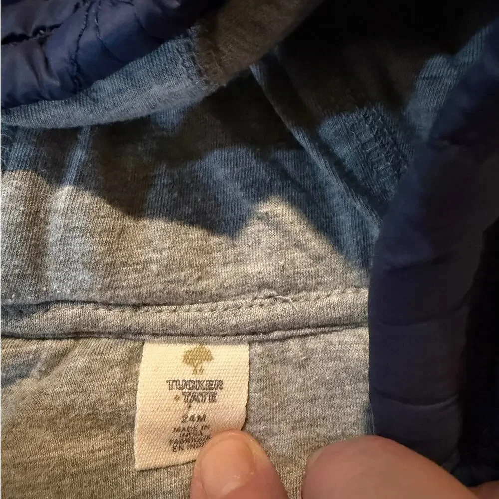 Tucker + Tate Kids' Summit Crest Mixed Media Jacket 24 months puffer blue grey